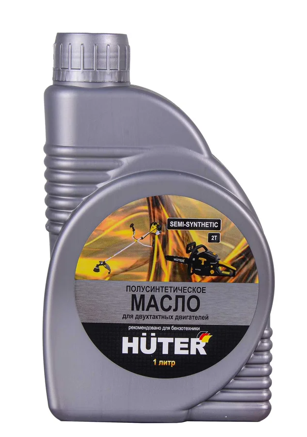 Масло 2Т полусинтетическое для двухтактных двигателей, для техники Huter, 1л, , шт