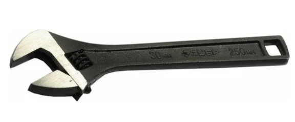 ЗУБР 250/30 мм, разводной ключ (27251-25)