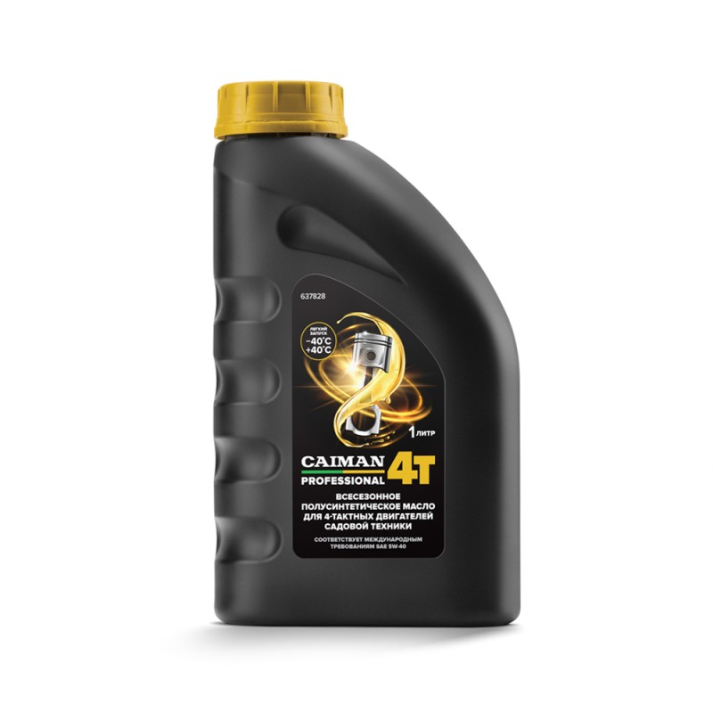 Масло всесезонное полусинтетическое для 4-тактных двигателей CAIMAN Professional SAE 5W-40 1л