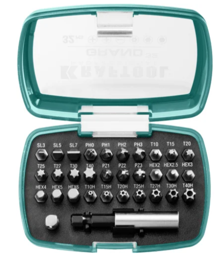 KRAFTOOL Grand-32 с магнитным адаптером 32 шт., Набор бит (26083-H32)