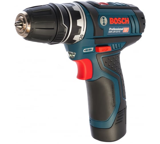 Шуруповерт аккумуляторный BOSCH GSR 12V-15 FC 4насадки,АКБ,ЗУ