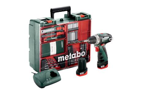 Шуруповерт аккумуляторный METABO PowerMaxx BS Basic Set+набор бит