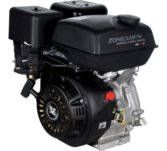 Двигатель бензиновый ZONGSHEN ZS 177F-5 (4Т, 9 л.с., 270 куб.см, D=25 мм, пониж.ред.2:1)
