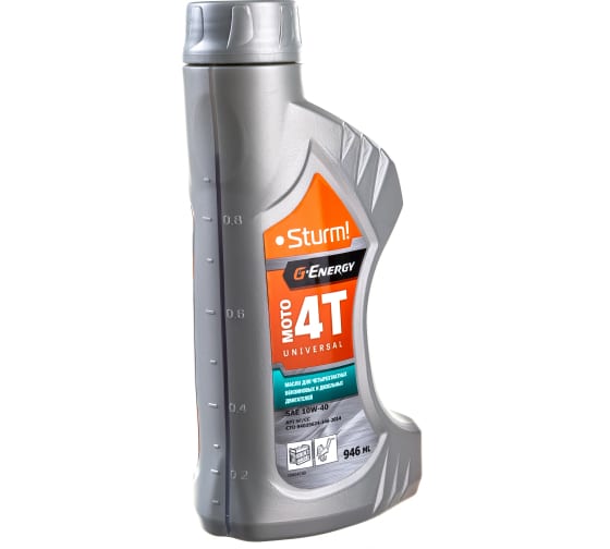 Масло 4-такт. минеральное STURM OM0401B G-Energy UNIVERSAL MOTO 4T, 1л