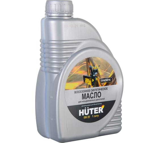 Масло моторное 5W-30 синтетическое для четырёхтактных двигателей, для техники HUTER, 1л.