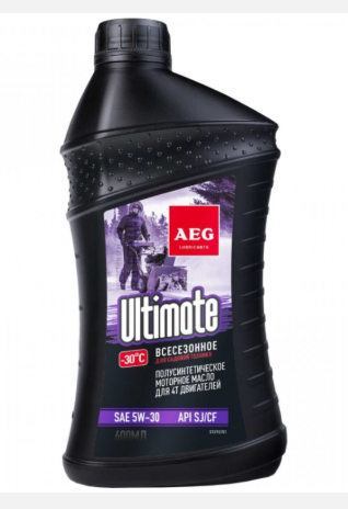 Масло 4-х такт. AEG Ultimate SAE 5W-30 API SJ/CF п/с. 0,6 л (33292)(20 шт/кор)