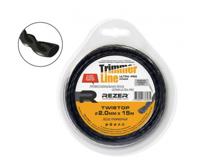 Леска TWISTOP 2.0мм15м эллипс Rezer код 30798