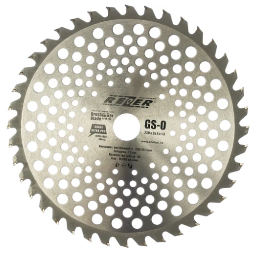 Нож д/бензокосы GS-O, 230mmx25.4mmx1.3mmх40Т 40 зубьев