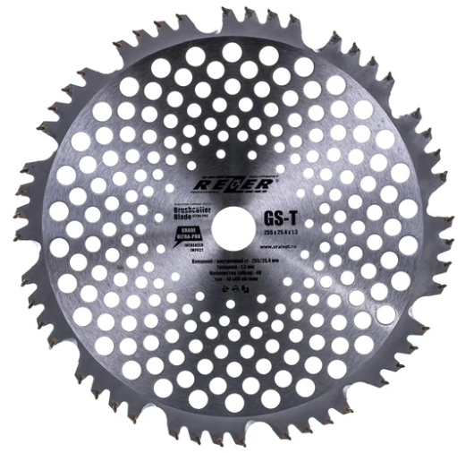 Нож д/бензокосы GS-T, 255mmx25.4mmx1.3mmх48 48 зубьев