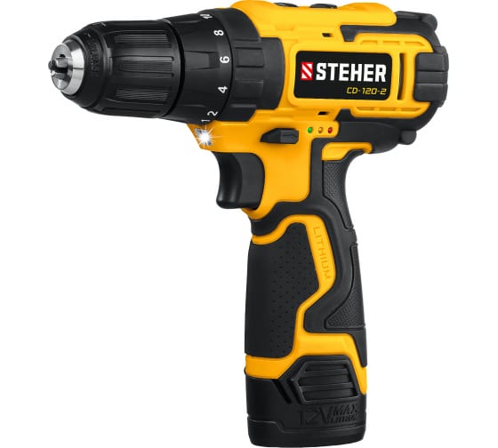 Дрель-шуруповерт STEHER CD-120-2