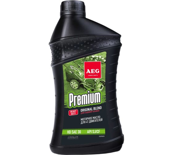 Масло 4-х такт. AEG Premium HD SAE 30 API SJ/CF минеральн. 0,6 л (33290) (20 шт/кор)