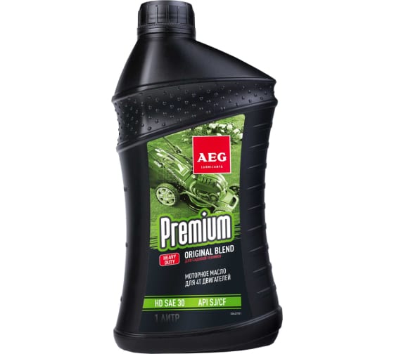 Масло 4-х такт. AEG Premium HD SAE 30 API SJ/CF, минеральн.1 л (30627)