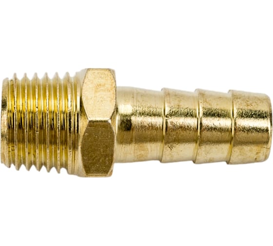 Соединение нар. резьба 1/4" х елочка 10 мм (латунь) ECO