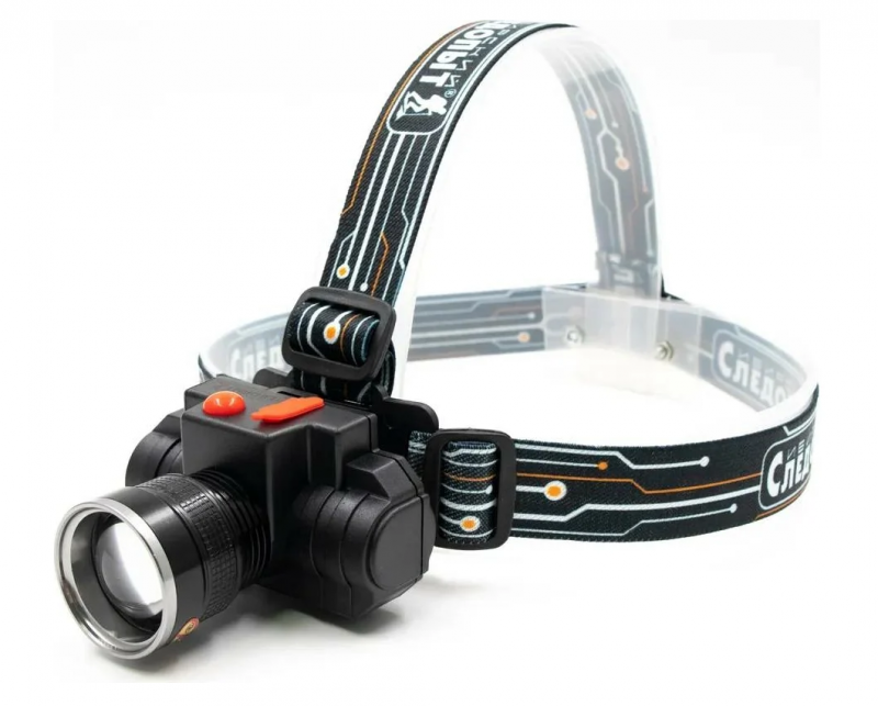 Фонарь налобный "СИБИРСКИЙ СЛЕДОПЫТ-Импульс", 1 LED, аккум. 220В, USB/120/