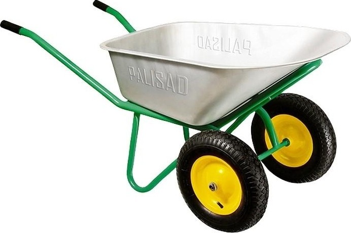 Тачка строительная двухколесная 100/320кг.оцинк.усиленная PALISAD (68923)