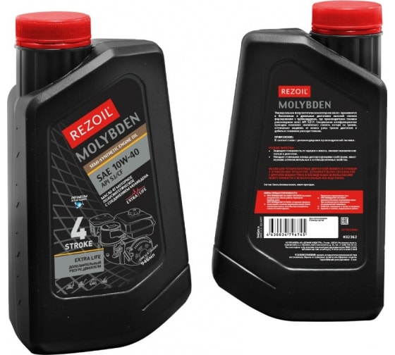 Масло REZOIL MOLYBDEN 4-т. п/синт, (до-30°С) SAE 10W-40 API SJ/CF 0,946л с эффектом восстановления