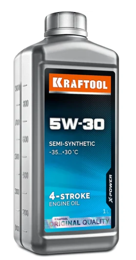 KRAFTOOL 5W-30, 1 л, зимнее полусинтетическое масло для 4-тактных двигателей (41511-1)