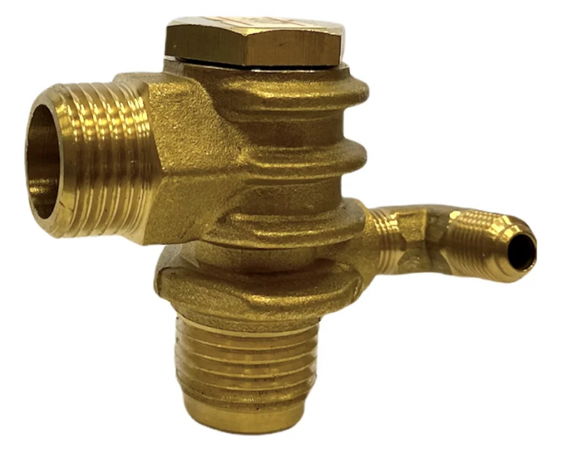Обратный клапан для компрессора резьба наружная F1/2"XF1/2" угол соед. регул.