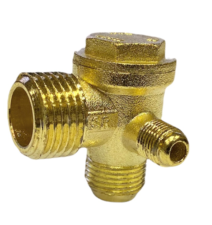 Обратный клапан для компрессора резьба наружная F1/2"XF3/8"Х1/8"