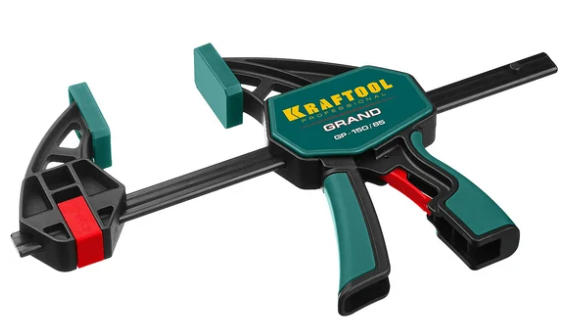 Струбцина "EcoKraft" ручная пистолетная, KRAFTOOL 32226-15, пластиковый корпус, 150/350мм, 150кгс