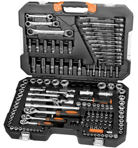 Набор инструментов Кратон TS-23 socket 150, 1/4"+3/8"+1/2"