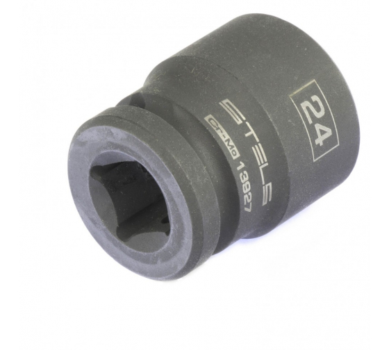 Головка ударная шестигранная, 24 мм, 1/2", CrMo// Stels