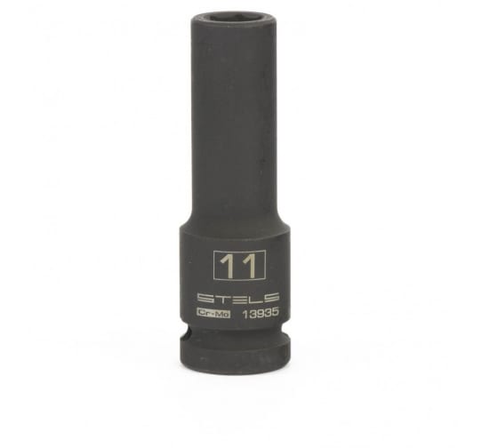 Головка ударная удлиненная шестигранная, 11 мм, 1/2", CrMo// Stels