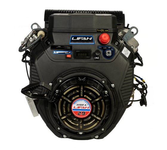 Двигатель LIFAN 2V80F-A (29 л.с., катушка 20А, вал 25мм,ручной/электростартер, V-образный 2-хцилинд)