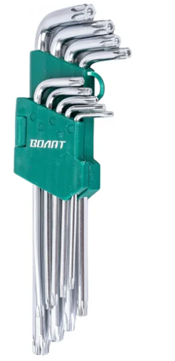 Набор ключей Torx T10-T50 9шт длинных ВОЛАТ (11020-09)