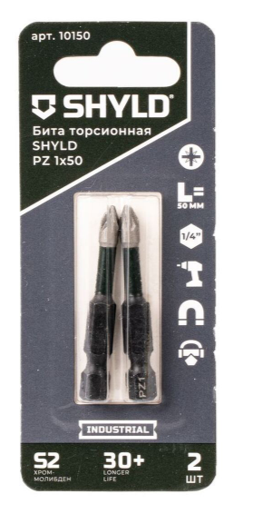 Бита SHYLD торсионная PZ1х50 (2шт.)(10150)