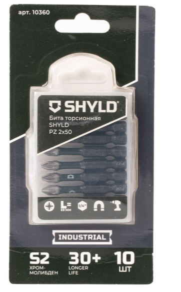 Бита SHYLD торсионная PZ2х50 (10шт.)(10360)