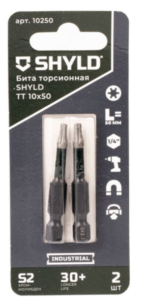 Бита SHYLD торсионная Torx Tamper 10х50 (2шт.)(10250)