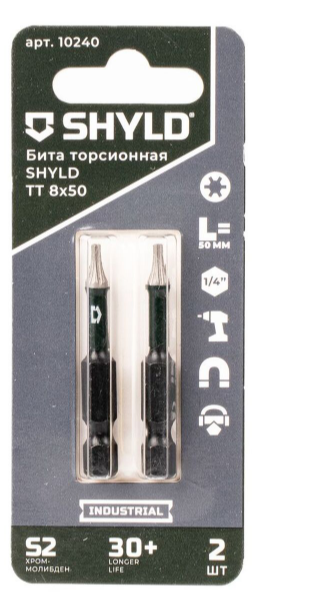 Бита SHYLD торсионная Torx Tamper 8х50 (2шт.)(10240)