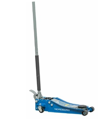 Домкрат подкатной супернизкий подхват, педаль NORDBERG N32032G 3,2 т