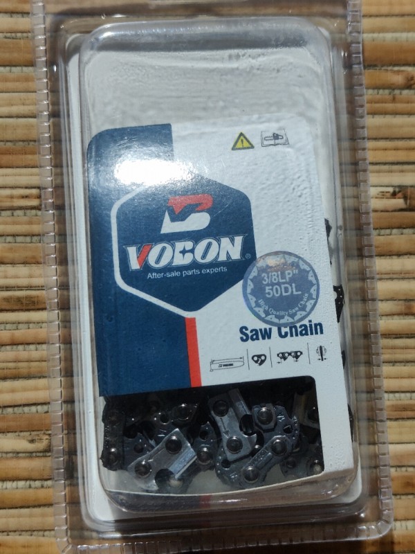 Цепь VOBON 50 зв. 3/8" LP-1.3 мм. круглый зуб (блистер)