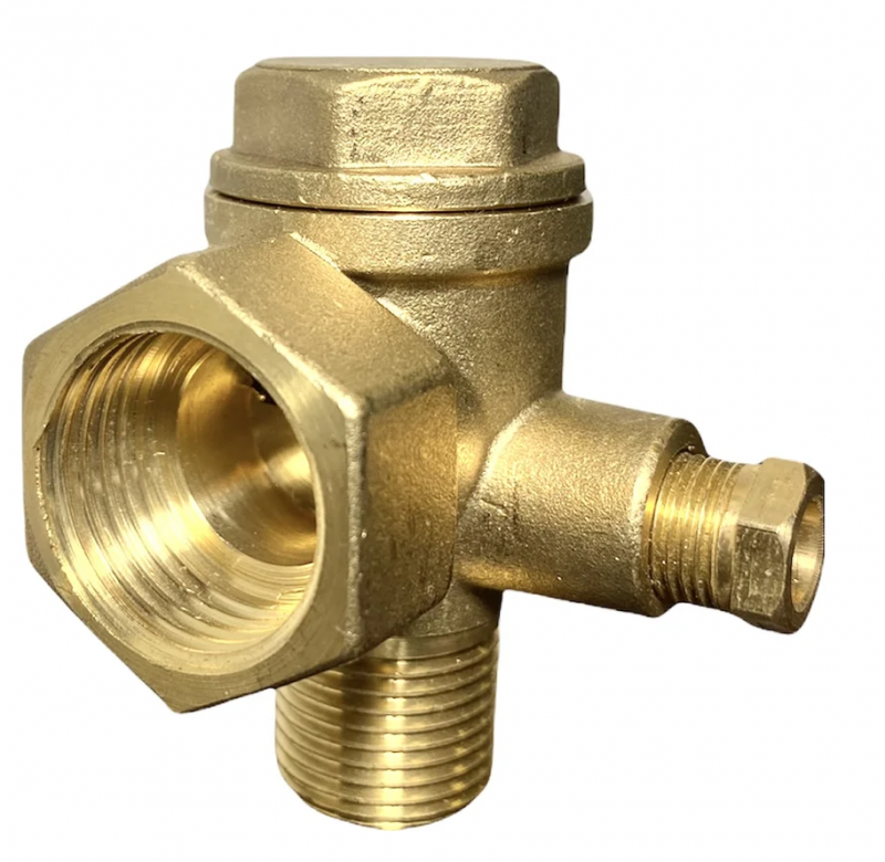 Обратный клапан для компрессора резьба внутр. и наруж. F1/2"XM3/8"