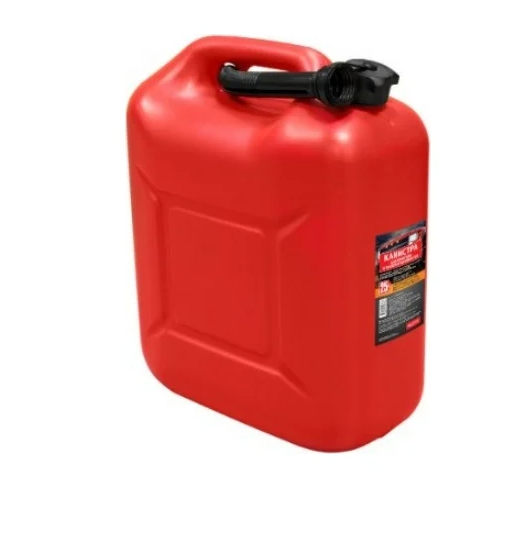 Канистра 25л для топлива REZOIL (Красная, с крышкой и лейкой) (6 шт./уп.), штрихкод 4630034793836