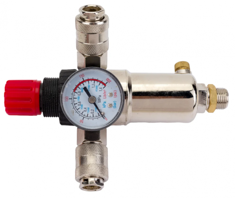 Фильтр Pegas PG-3000-03 с регулятором давления и манометром вход-выход быстросъем резьба 3/8"