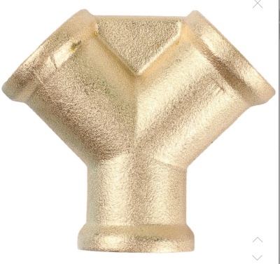 Соединение внутр. резьба 1/4" Y-образное (латунь) ECO