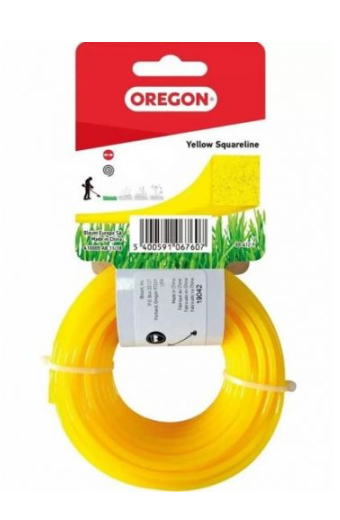 Леска 2.4мм* 15м квадрат желтая OREGON 69-412Y