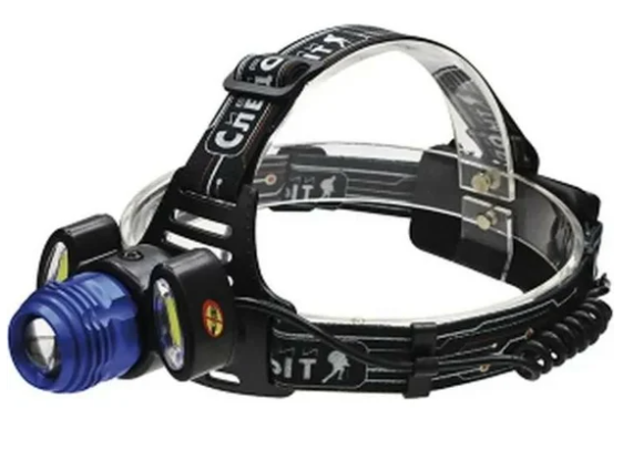 Следопыт, PFPFLHL36 Фонарь налобный "СИБИРСКИЙ СЛЕДОПЫТ-Лайт", 1 LED + 2 COB, zoom, аккум. 220В/60