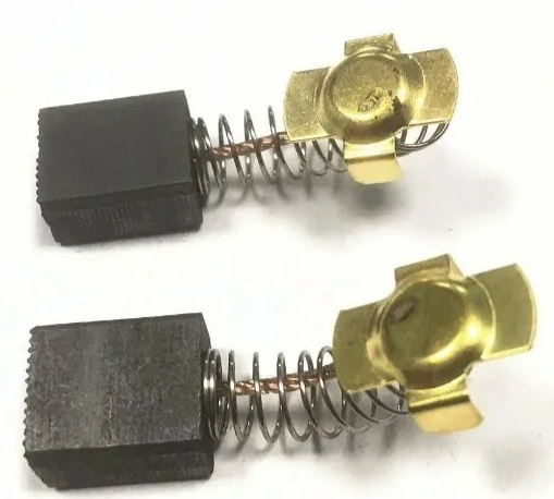 Щетка (№466) Rezer DWT, Sturm, Kolt, 2,3кВт, (2 шт) Пружина, пятак-уши (2 шт/блистер, 10 блист/кор)