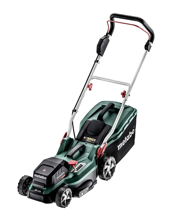 Газонокосилка аккумуляторная METABO RM 36-18 LTX BL 36 ( в комплектк АКБ 2шт*5,2Ач+ ЗУ ASC 55. )T052