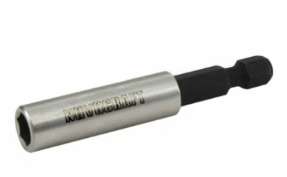 Адаптер для бит SS 60 mm. 1/4, магнитный, нерж NovoCraft