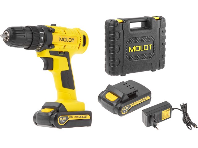 Аккумуляторная дрель-шуруповерт MOLOT MBD 1415 DLi