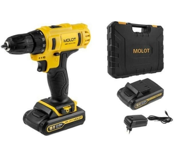 Аккумуляторная дрель-шуруповерт MOLOT MBD 1815 DLi