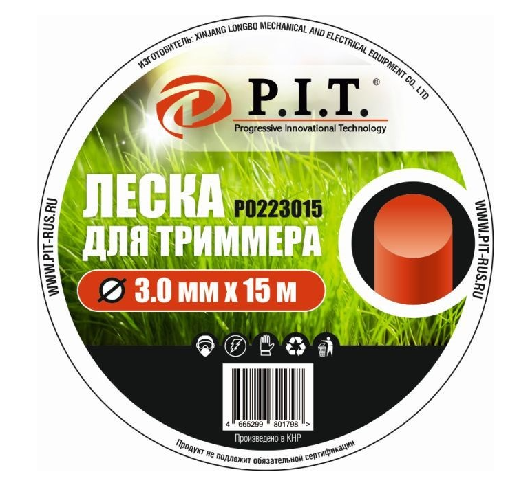 Леска P.I.T 3,0мм 15м круглая картон